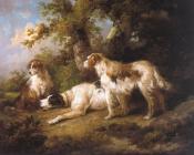 Dogs In Landscape,Setters & Pointer - 乔治·莫兰